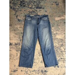 Gap 1969 Women’s Wide Leg Crop Jeans Size 29R Blue Denim Original Fit